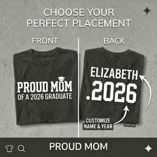 STOLT MAMMA • Klass 2026 Personlig Examen T Shirt