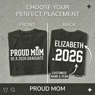 STOLT MAMMA • Klass 2026 Personlig Examen T Shirt
