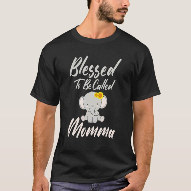 stolt Mamma Mors dag välsignad till mamma T Shirt (Framsida)