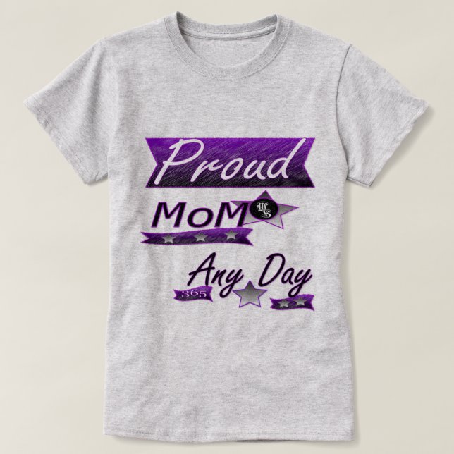 Stolt mamma någon dag t-shirt (Design framsida)