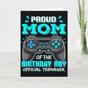 Stolt mamma officiell tonåring tv-spel 13-årsdag kort