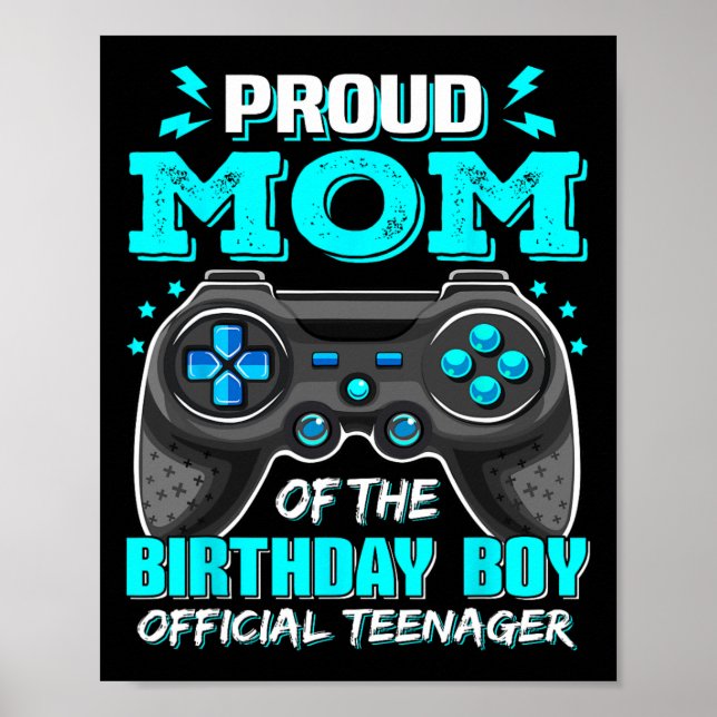 Stolt mamma officiell tonåring TV-spel 13-årsdag Poster (Framsidan)