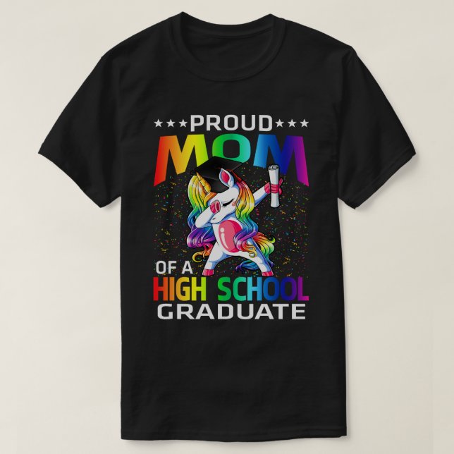 stolt Mamma om en högskola för Student T Shirt (Design framsida)