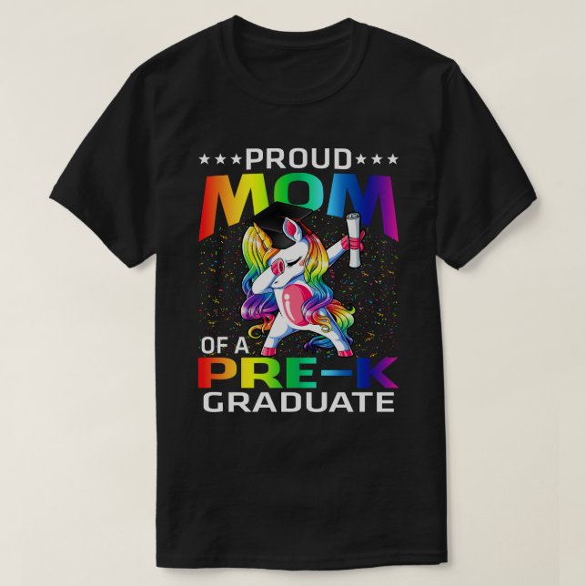 stolt Mamma om en Student-enhörning före K T Shirt (Design framsida)