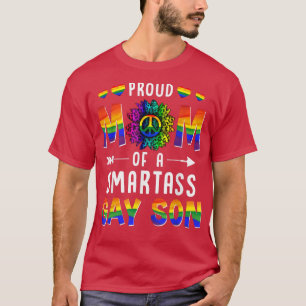 stolt Mamma över en Smartass Gay Son HBT Gay pride T Shirt