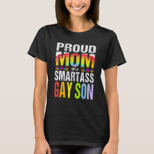 stolt Mamma över en Smartass Gay Son Lgbt Gay prid T Shirt