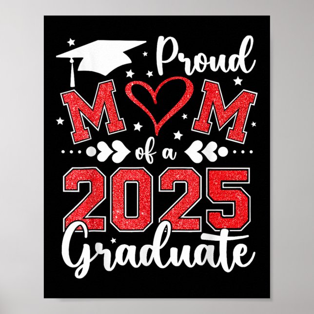 stolt Mamma över Studenten 2025 Student-Mamma 2025 Poster (Framsidan)