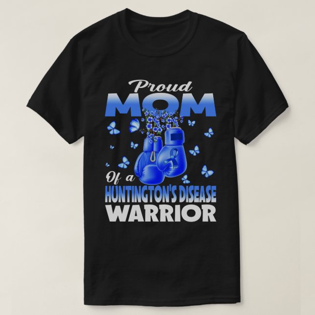 stolt Mamma på en Huntingtons sjukdomskarrior Awar T Shirt (Design framsida)