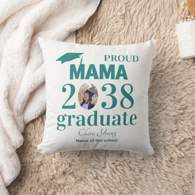Stolt mamma personlig examen kudde (Filt)