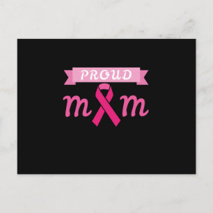 Stolt mamma Rosa band Bröstcancer medvetenhet Meddelande Vykort