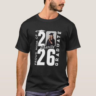 Stolt mamma till 2026 års examen Anpassad foto exa T Shirt