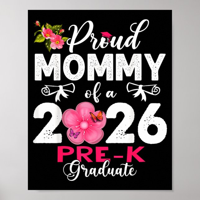 Stolt mamma till 2026 pre-k examen mors dag poster (Framsidan)