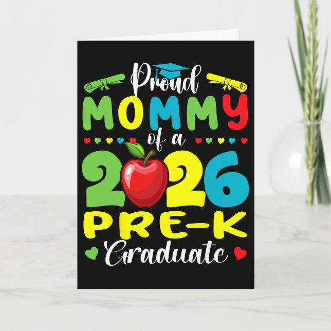 Stolt Mamma Till 2026 Pre-k Examens Student Mors D Kort (Framsida)