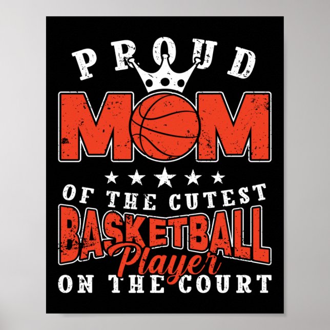 Stolt mamma till den bästa basketspelaren  poster (Framsidan)