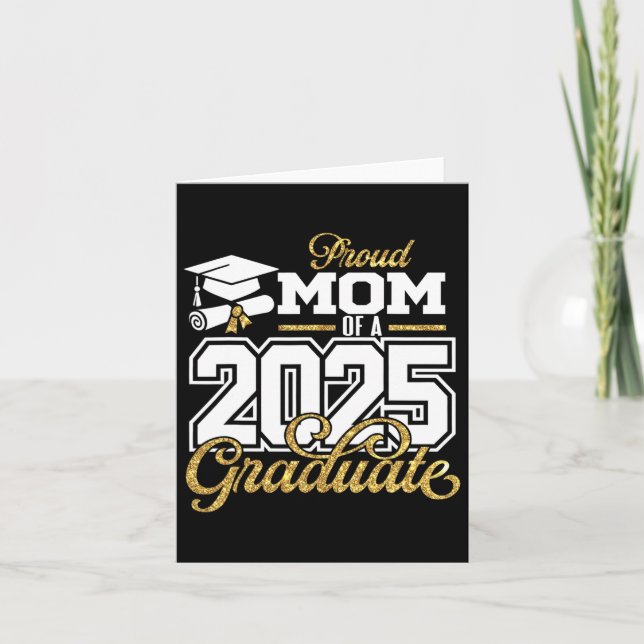 Stolt mamma till en 2025 examen mamma senior 2025 kort (Framsida)