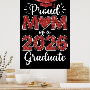 Stolt mamma till en 2026 examen Seniorklass 2026 Poster