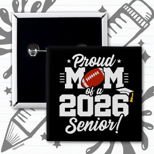 Stolt mamma till en 2026 Senior Football-examen Knapp