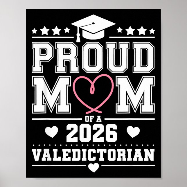 Stolt mamma till en 2026 valedictorian poster (Framsidan)