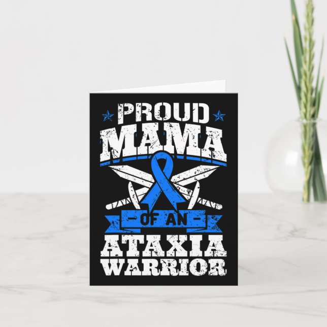 Stolt mamma till en Ataxia-krigares medvetenhetsba Kort (Framsida)