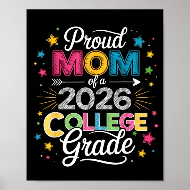 Stolt mamma till en collegeutexaminerad i klass 20 poster (Framsidan)