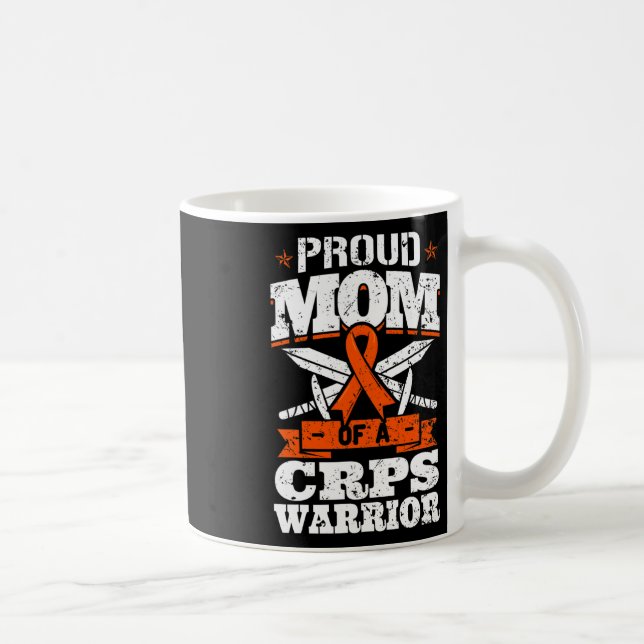 Stolt mamma till en Crps-krigare Rsd-medvetenhetsb Kaffemugg (Höger)