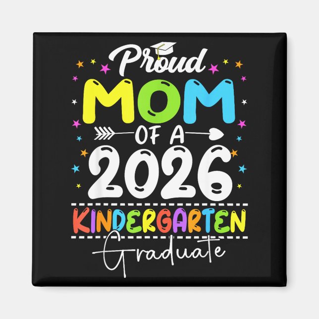 Stolt mamma till en examenklass 2026 förskoleutexa magnet (Framsidan)