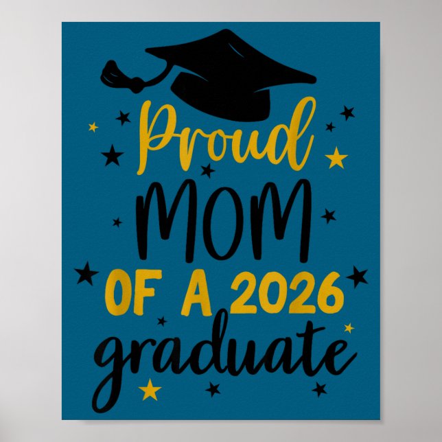 Stolt mamma till en examenklass 2026 gymnasieelev poster (Framsidan)