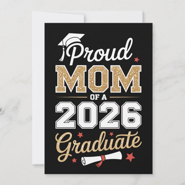 Stolt mamma till en examenklass 2026 meddelande (Framsida)