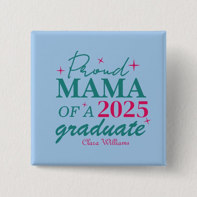 Stolt mamma till en examenstågare knapp (Framsida)