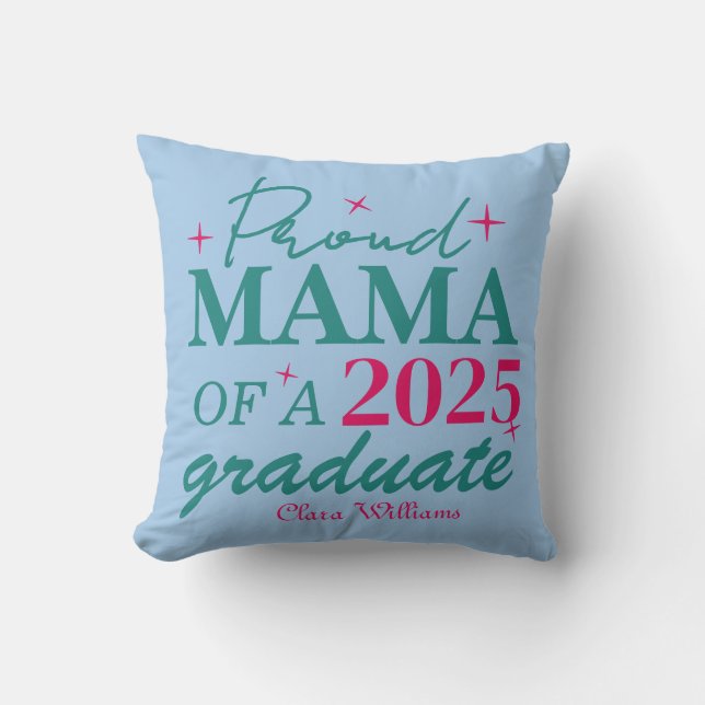 Stolt mamma till en examenstågare kudde (Framsida)