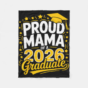 Stolt mamma till en klass 2026-examen matchande fleecefilt