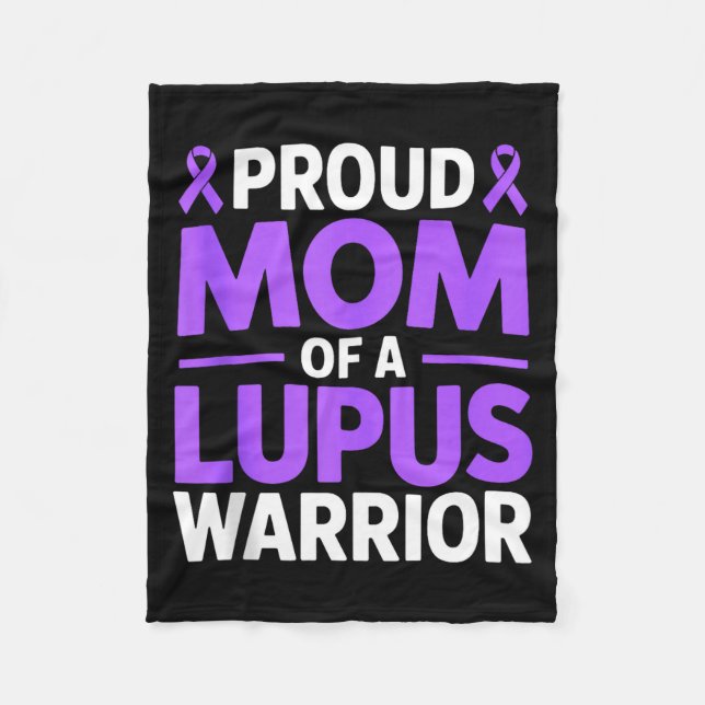 Stolt mamma till en lupus-krigare fighter SLE medv Fleecefilt (Framsidan)