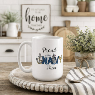 Stolt mamma till en marinsoldat mors dag kaffemugg