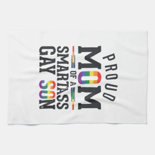 Stolt mamma till en smart gay son vintage skjorta kökshandduk