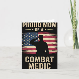 Stolt mamma till en stridsläkare Veterans Day Mamm Kort