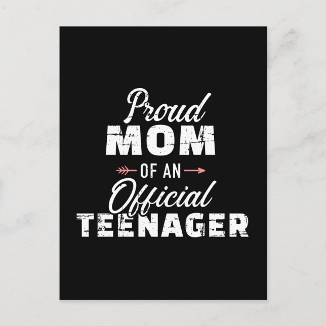 Stolt mamma till en tonåring 13-årsdag vykort (Framsida)