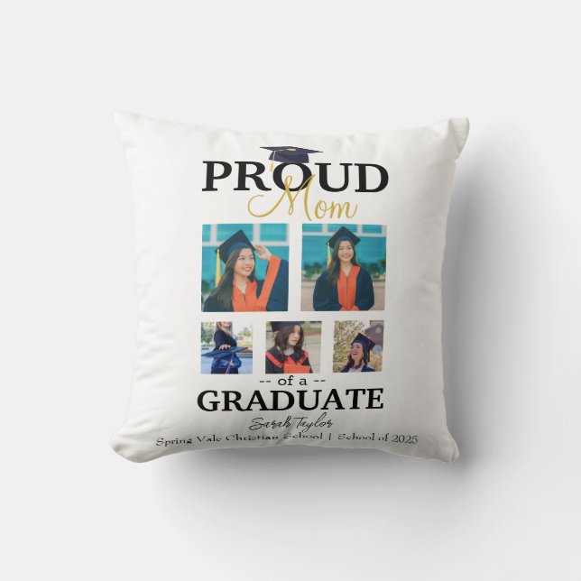 Stolt mamma till examen 2025 kudde (Framsida)