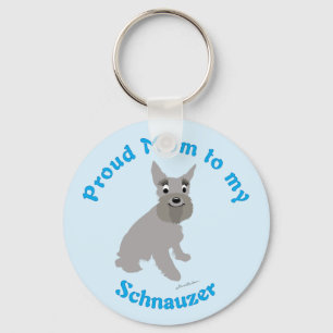 Stolt mamma till min Schnauzer Nyckelring