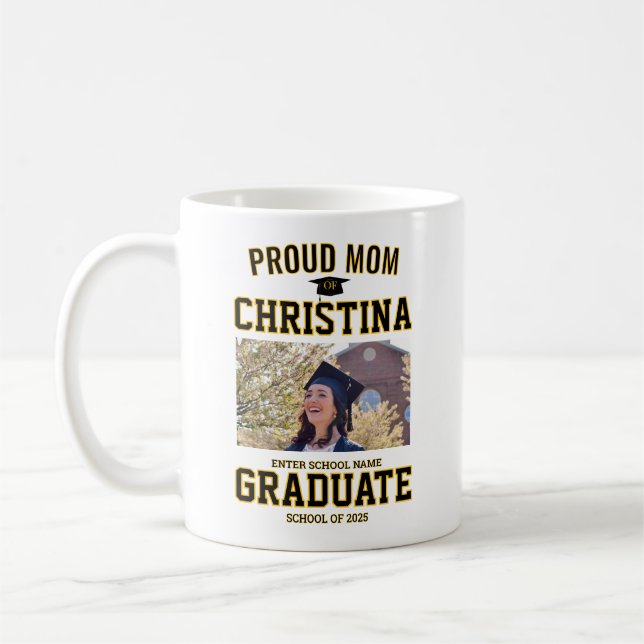 Stolt mamma till student i klass 2025 kaffemugg (Vänster)