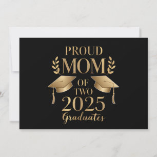 Stolt mamma till två 2025 års studenter Utexaminer Inbjudningar