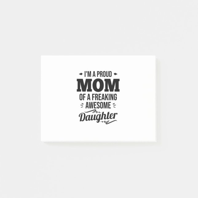 stolt Mamma vid en Fantastisk-dotter Post-it Block (Framsida)