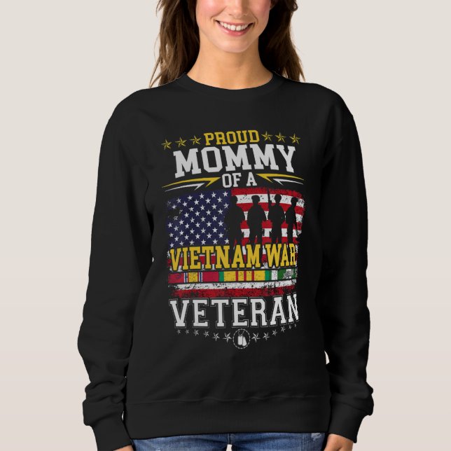 Stolt mamma Vietnam-kriget veteran Matchar med dot T Shirt (Framsida)
