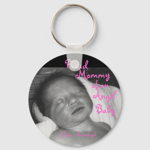 Stolt mammor av en ängelbaby nyckelring