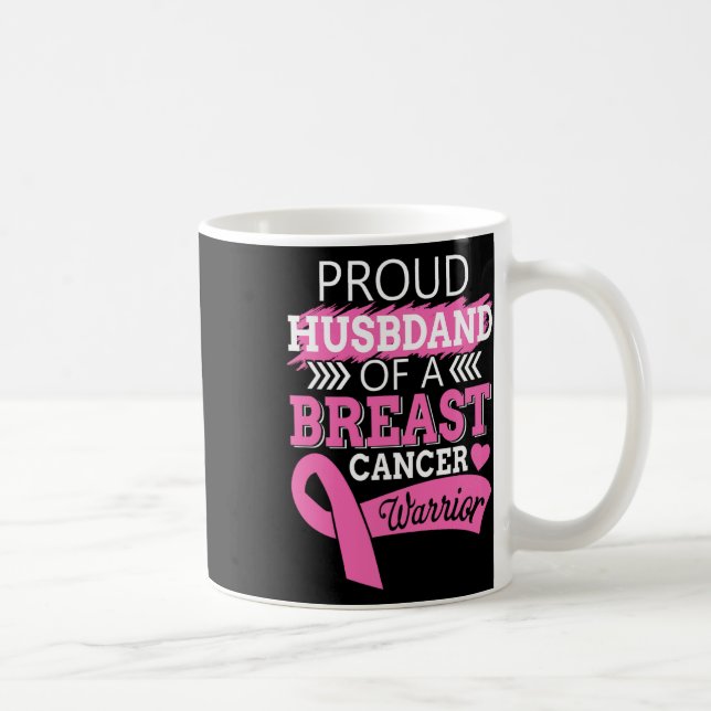 stolt man över att ha en bröstcancerattack, stöd f kaffemugg (Höger)