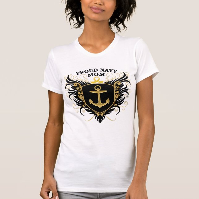 Stolt marinmamma t shirt (Framsida)