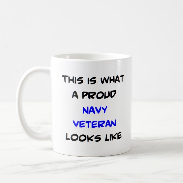 stolt marinveteran kaffemugg (Vänster)