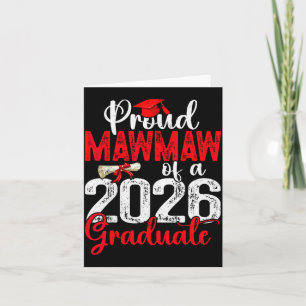 Stolt Mawmaw till en Cl Of 2026 examen äldre stude Kort