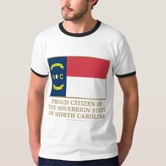 Stolt medborgare av North Carolina T Shirt (Framsida)