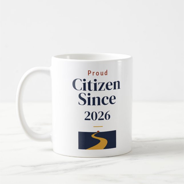 Stolt Medborgare Sedan Personlig Medborgar Kop Kaffemugg (Vänster)