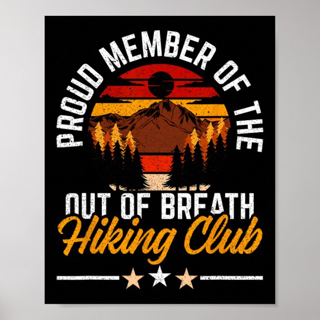 Stolt medlem av andfådd vandringsklubb Mountain Poster (Framsidan)